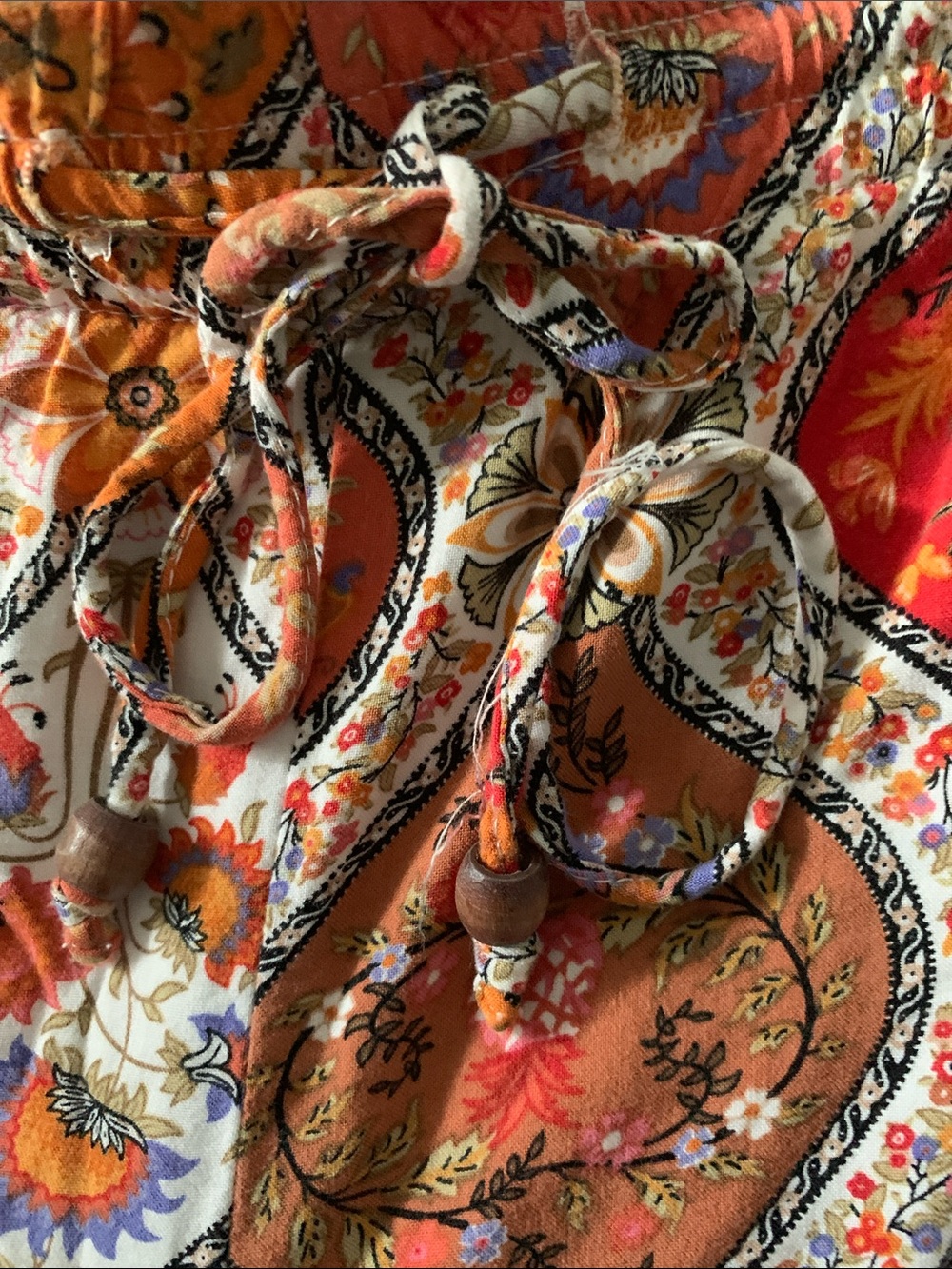 Christian Siriano Multicolor Paisley Wide-Leg Crop Pants - Picture 6 of 7